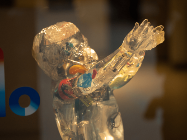 Work "Child" Created by artist Dario Tironi with objects donated by citizens of Milan, on display until 14 November in one of 5 Enel locations in Padua